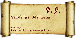 Világi Józsua névjegykártya